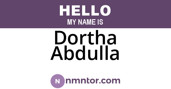 Dortha Abdulla