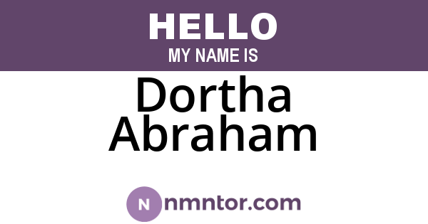 Dortha Abraham