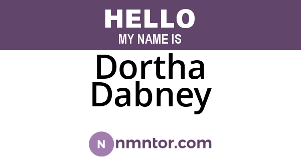 Dortha Dabney