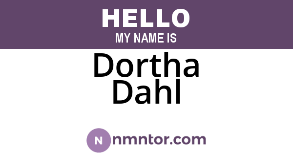 Dortha Dahl