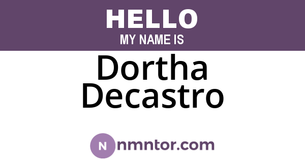 Dortha Decastro