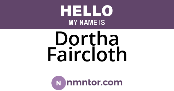 Dortha Faircloth
