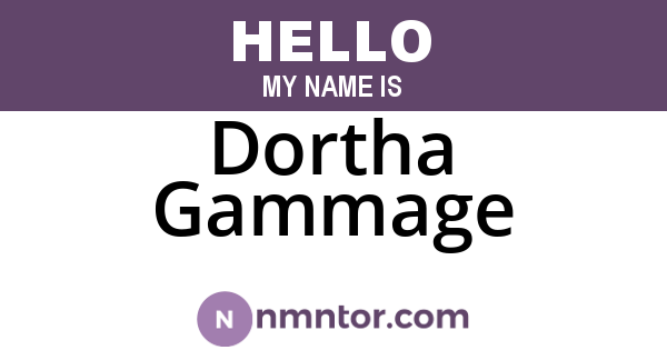 Dortha Gammage