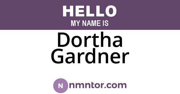 Dortha Gardner