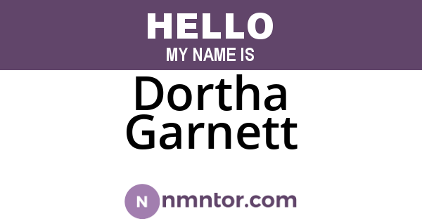 Dortha Garnett