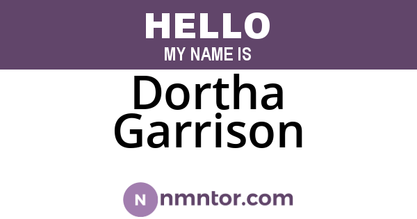 Dortha Garrison