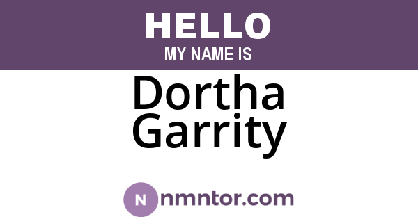 Dortha Garrity