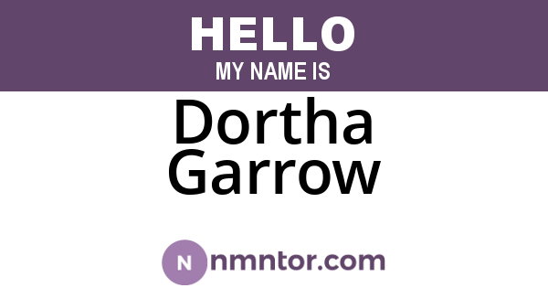 Dortha Garrow