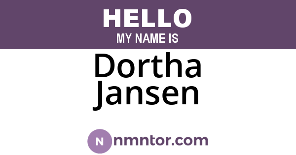 Dortha Jansen