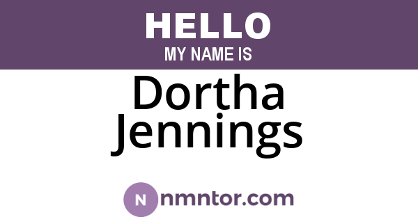 Dortha Jennings
