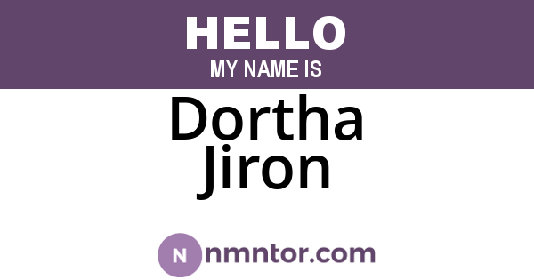 Dortha Jiron