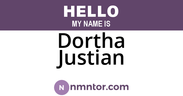 Dortha Justian