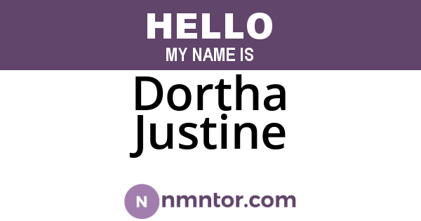 Dortha Justine