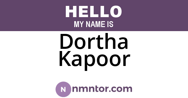 Dortha Kapoor