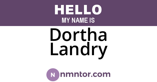 Dortha Landry