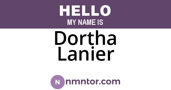 Dortha Lanier