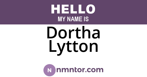 Dortha Lytton