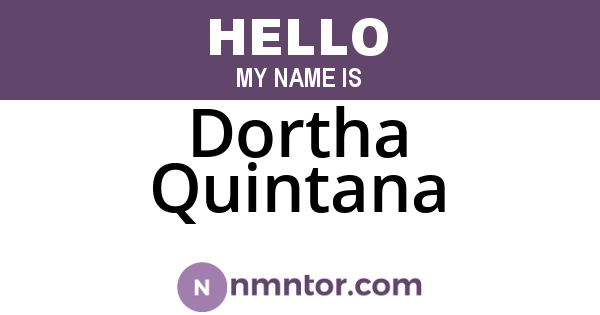 Dortha Quintana
