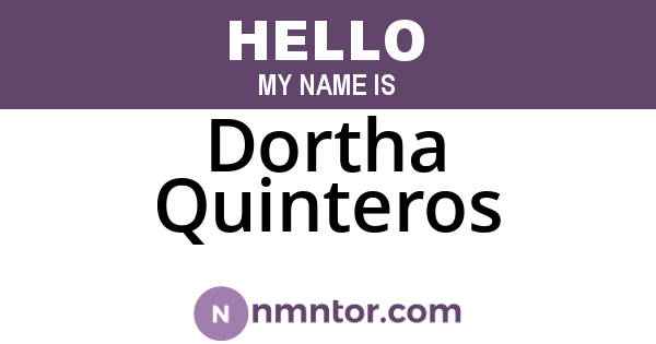 Dortha Quinteros