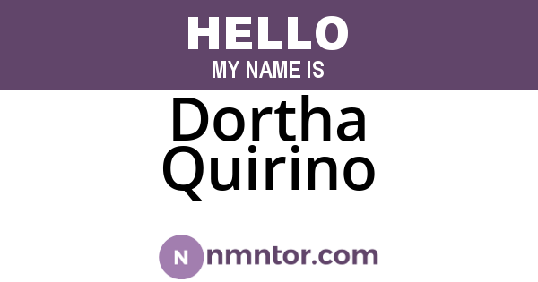 Dortha Quirino