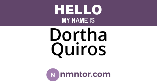 Dortha Quiros