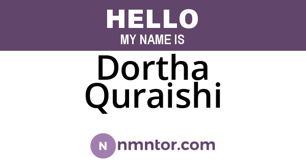 Dortha Quraishi