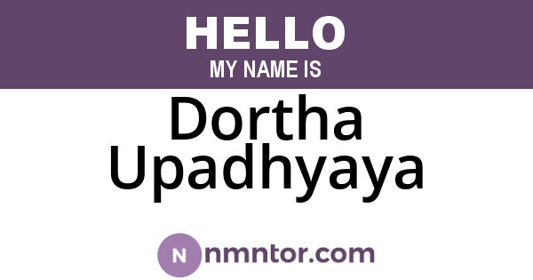 Dortha Upadhyaya