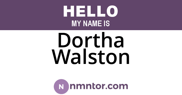 Dortha Walston