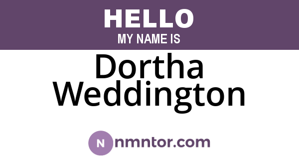Dortha Weddington