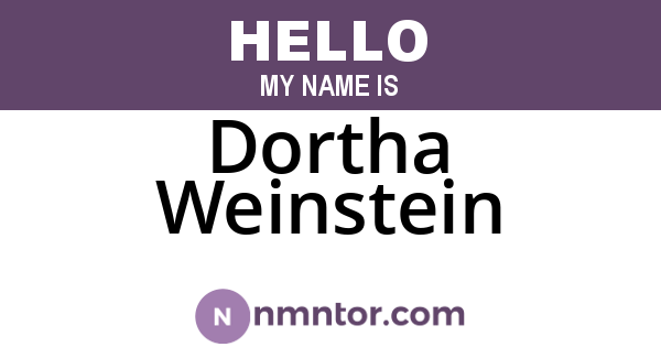 Dortha Weinstein