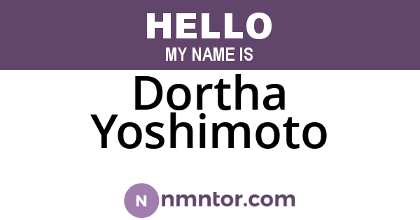 Dortha Yoshimoto