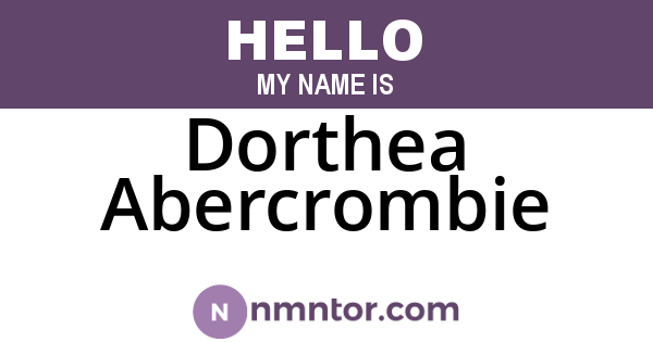 Dorthea Abercrombie