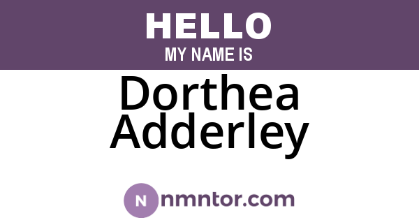 Dorthea Adderley