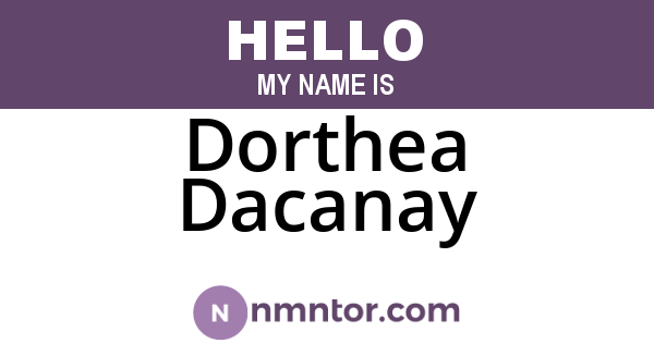Dorthea Dacanay