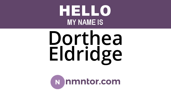 Dorthea Eldridge