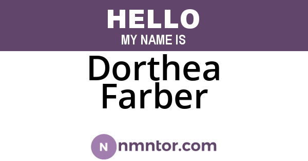 Dorthea Farber