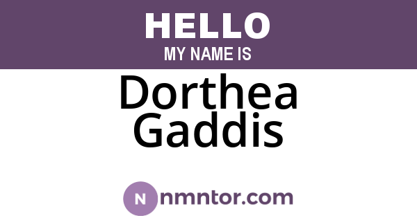 Dorthea Gaddis