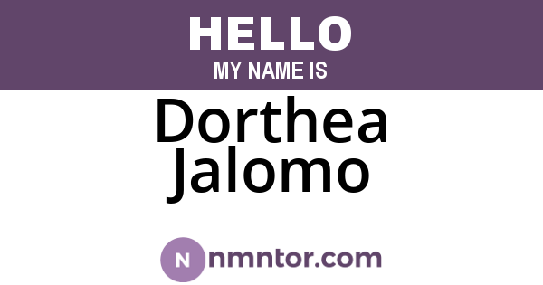 Dorthea Jalomo