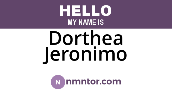 Dorthea Jeronimo