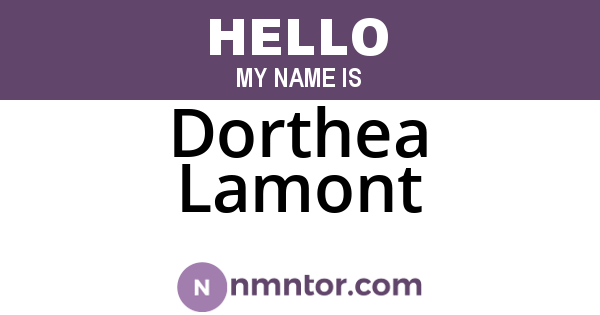 Dorthea Lamont