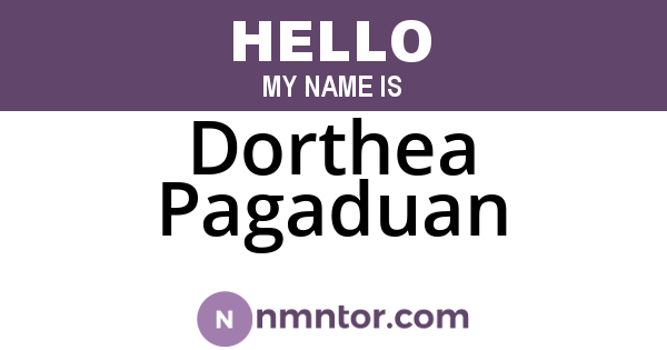 Dorthea Pagaduan