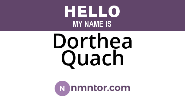 Dorthea Quach