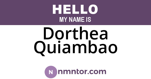 Dorthea Quiambao
