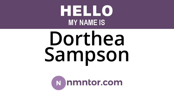 Dorthea Sampson