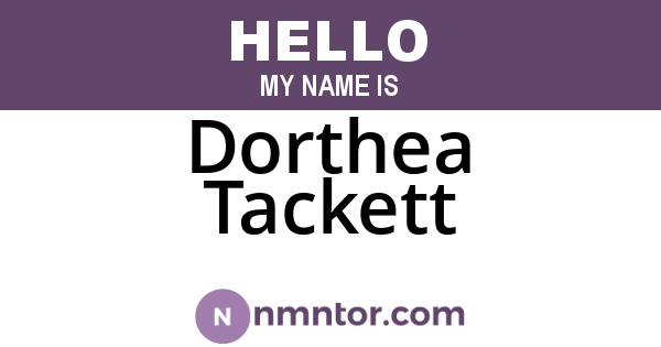 Dorthea Tackett