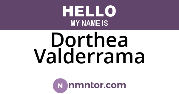 Dorthea Valderrama