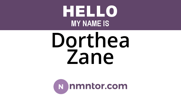 Dorthea Zane