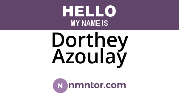 Dorthey Azoulay