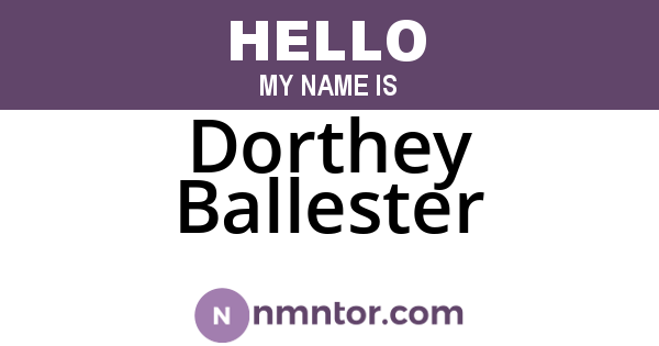 Dorthey Ballester