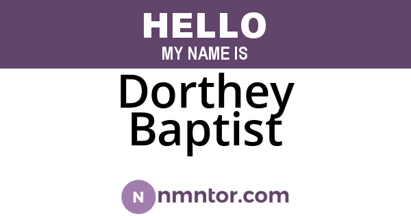Dorthey Baptist